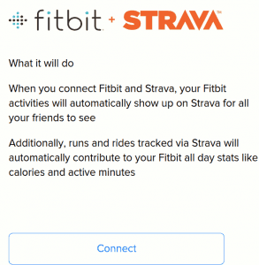Fitbit Strava Landing Page