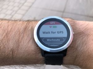 Vivoactive 3 wartet auf ein GPS-Signal
