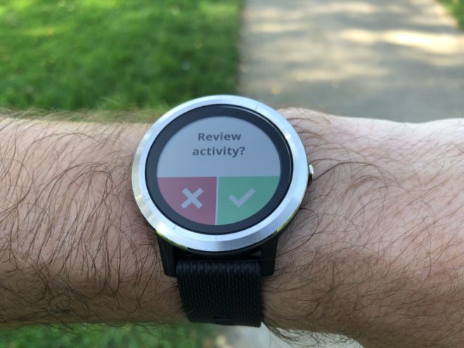Garmin Vivoactive 3 - Trainingszusammenfassung