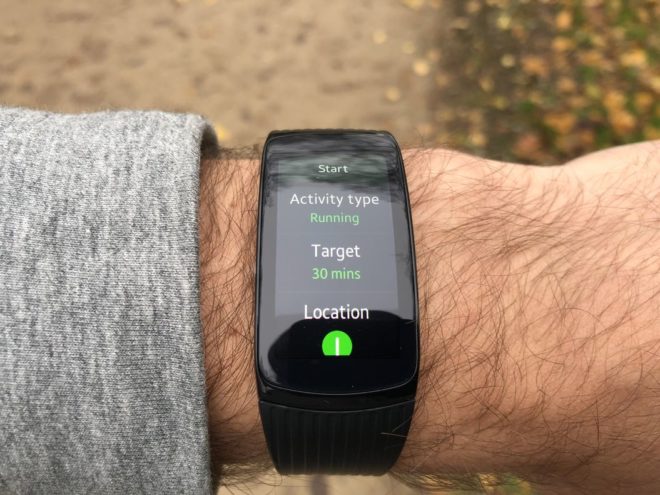 Samsung Gear Fit2 Pro Laufen
