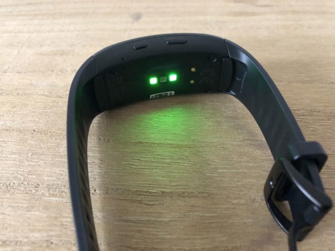 Samsung Gear Fit2 Pro Test: Pulssensor
