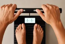Körperfettwaagen mit Handsensoren