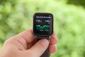 Höhenprofil einer gespeicherte 10 km-Strecke auf der Venu X1