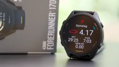Garmin Forerunner 170 vor der Verpackung mit Laufzusammenfassung