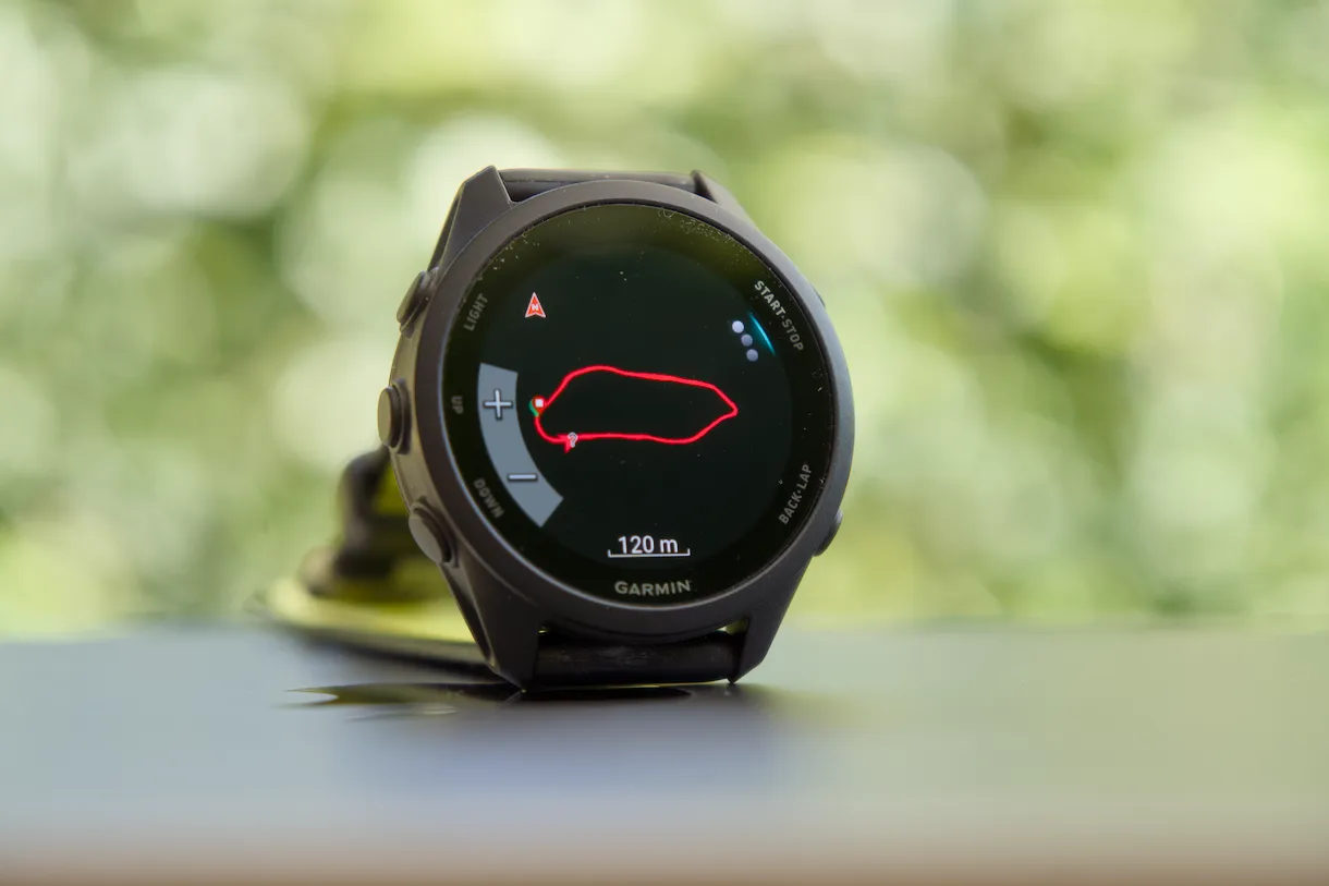Breadcrumb-Navigation auf der Garmin Forerunner 170