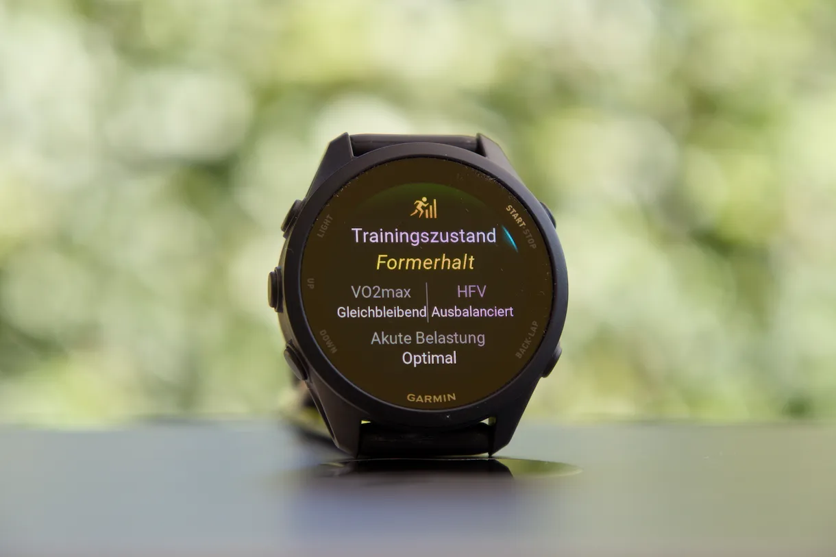 Trainingszustand auf der Garmin Forerunner 170