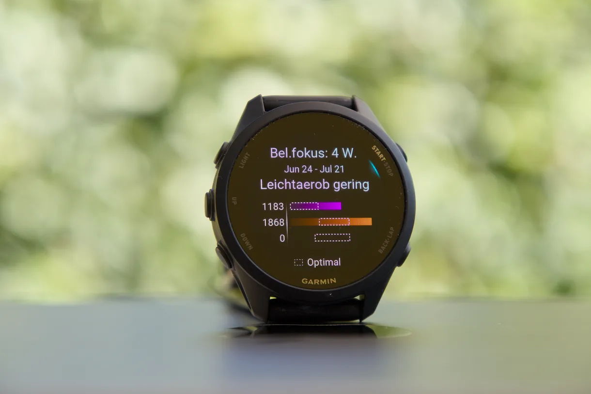 Belastungsfokus auf der Garmin Forerunner 170