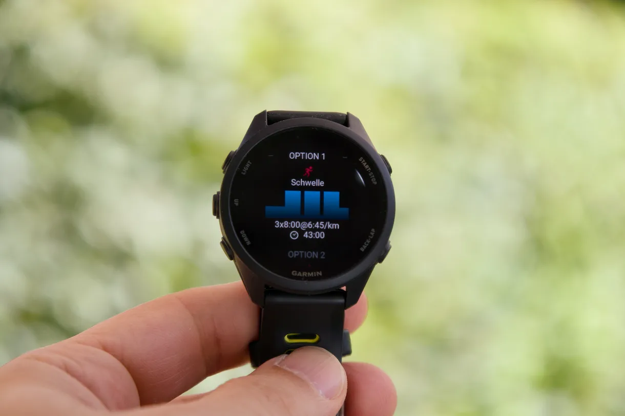 Trainingsvorschlag auf der Garmin Forerunner 170