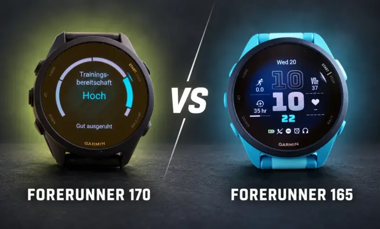 Garmin Forerunner 165 im Vergleich zur Forerunner 170