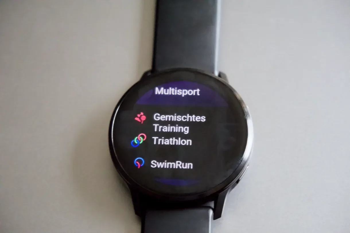 Multisport-Menü mit Triathlon und Duathlon auf der Venu 4